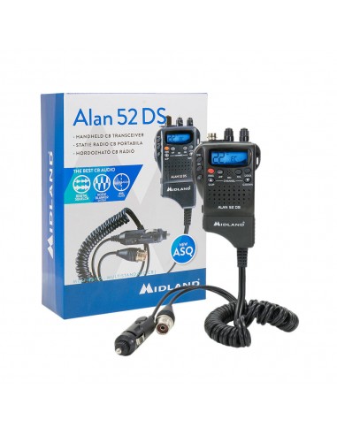 Statie Radio CB Portabila Midland Alan 52 DS Multi cu Squelch Automat Digital